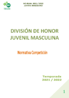 DIVISIÓN DE HONOR JUVENIL MASCULINA
