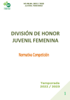 5-DIVISIÓN DE HONOR JUVENIL FEMENINA