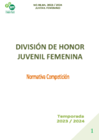 DIVISIÓN DE HONOR JUVENIL FEMENINA 23-24