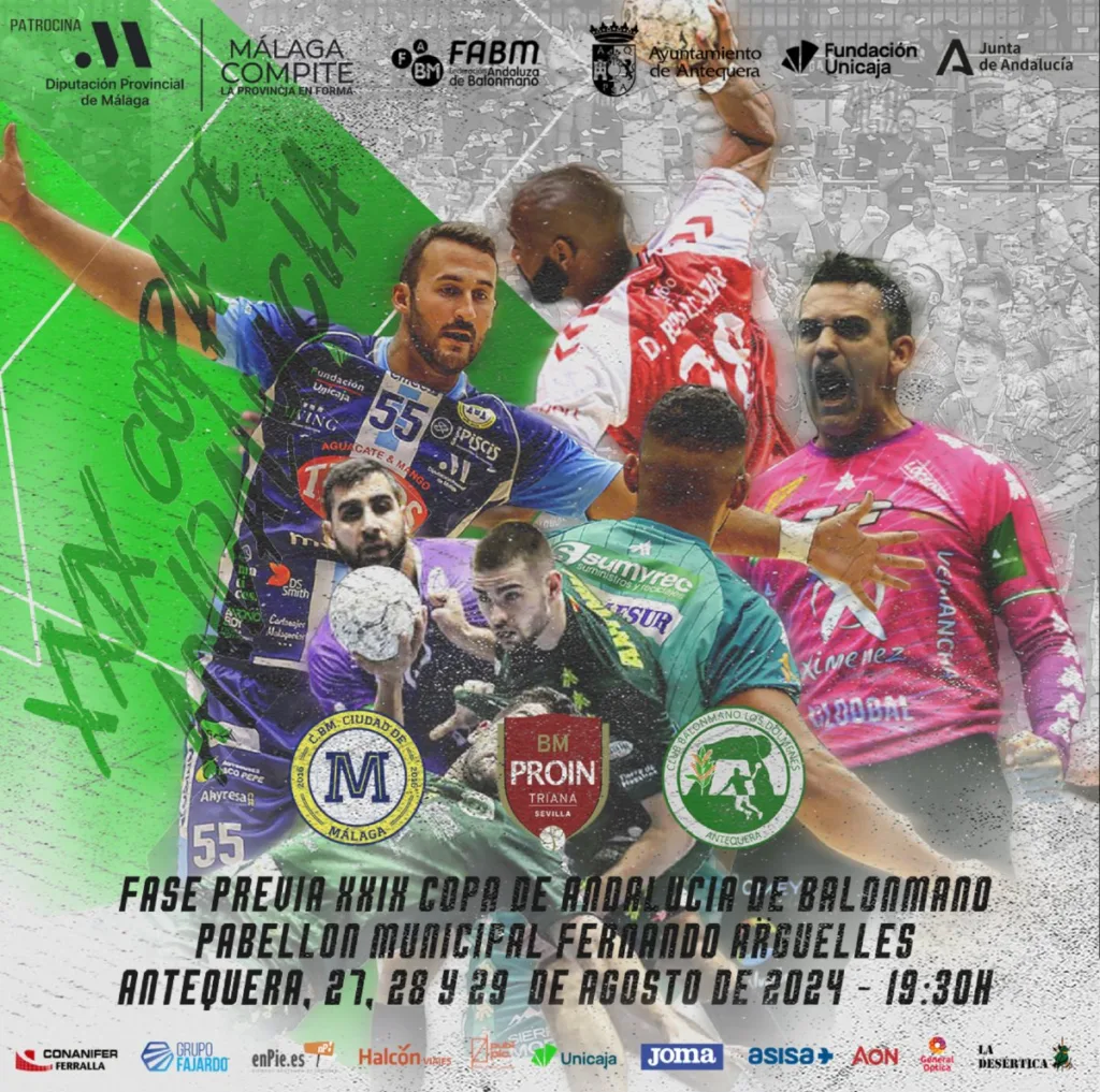 CARTEL DE LA FASE PREVIA DE LA COPA DE ANDALUCÍA DE BALONMANO SÉNIOR MASCULINA 2024